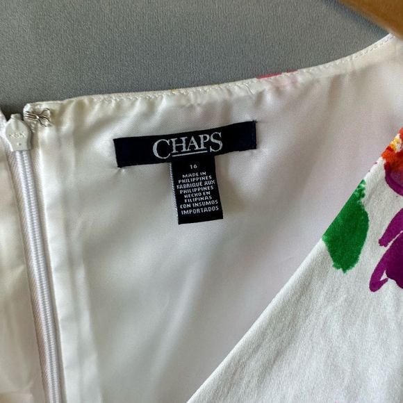 5 for $35 Chaps Floral Dress Women Size 16 - Picture 6 of 6